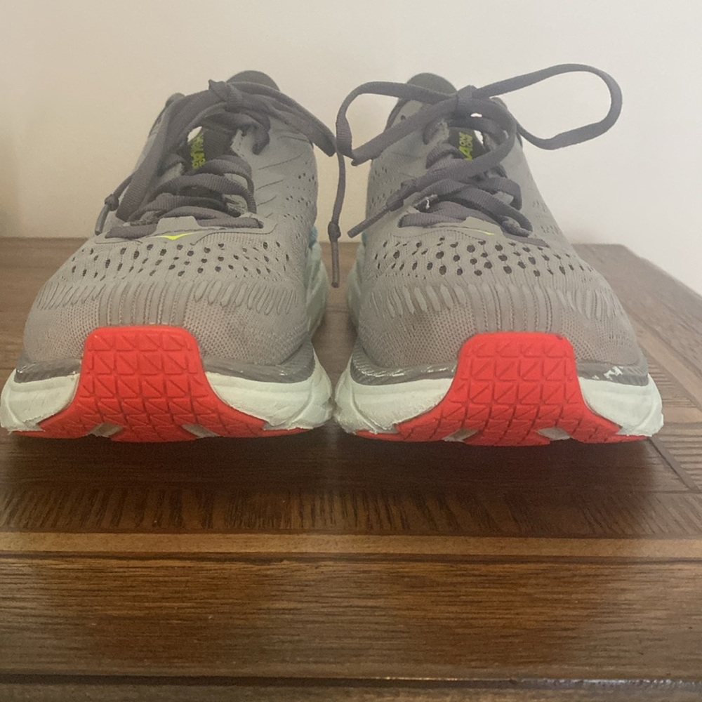 Hoka One One Mens Clifton 7 Gray Running Shoes EUC Size 9.5 - Picture 6 of 10